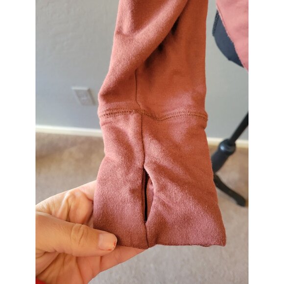 Aerie Offline Brown Long Sleeve Hooded Sweatshirt Size M Active Wear Athletisure - Picture 3 of 10